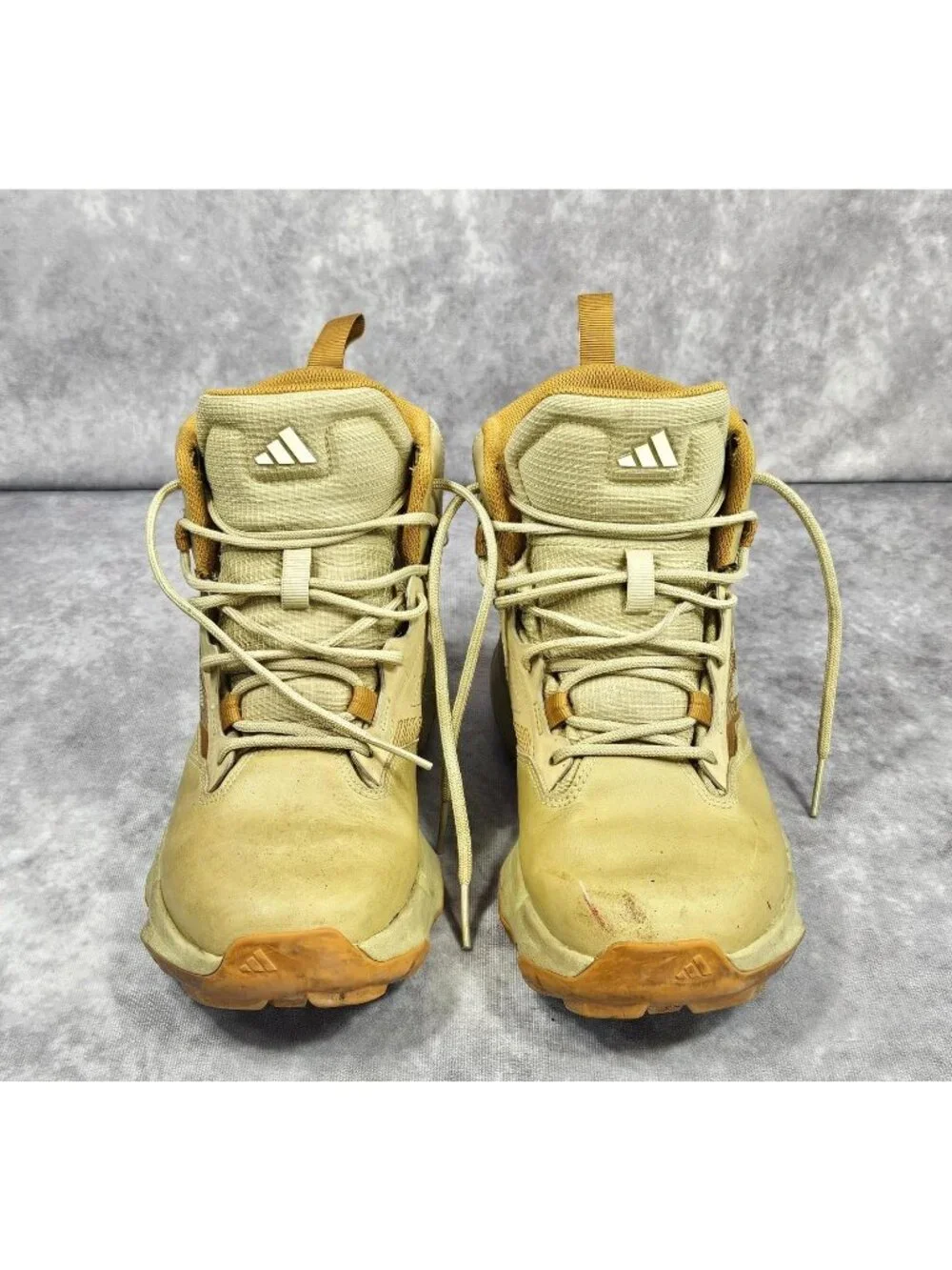 Adidas Terrex Hiking Boots Tan Trail Outdoor Shoes Women 7 Lace Up